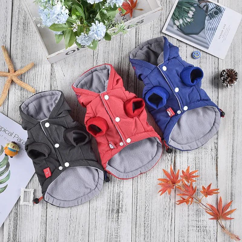 2-Piece Dog Snow Suit | Warm Down Vest, Snowproof & Windproof Pet Jacket