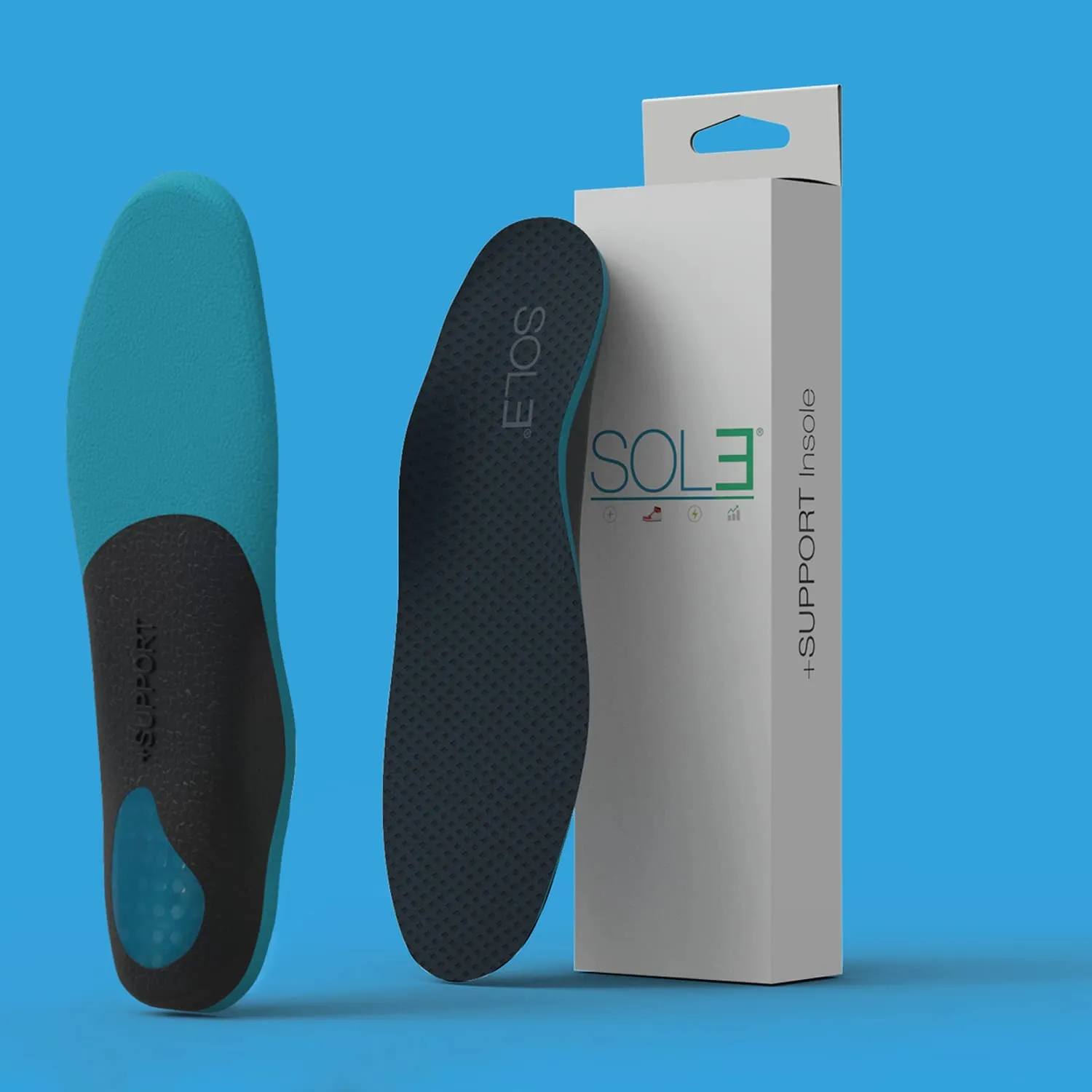 All-New  Support Orthotic Insoles for Men - Plantar Fasciitis Flat Feet Pronation Arch Support Pain Relief Shock-Absorb Shoe Inserts (9-10.5) 9-10.5