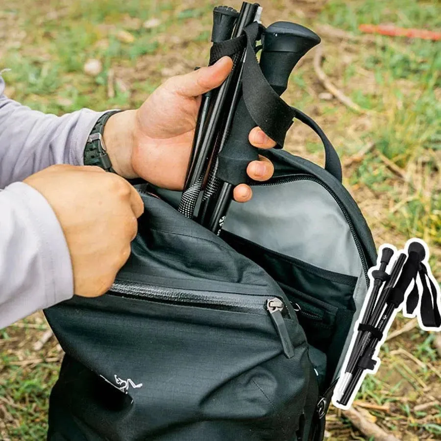 ALOCS  Hiking Staff 5-Section Folding Staff Stretchable Professional Outdoor Hiking Staff Hiking Equipment