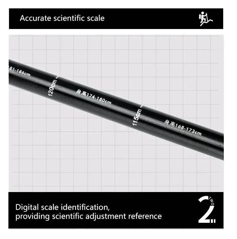 ALOCS  Hiking Staff 5-Section Folding Staff Stretchable Professional Outdoor Hiking Staff Hiking Equipment