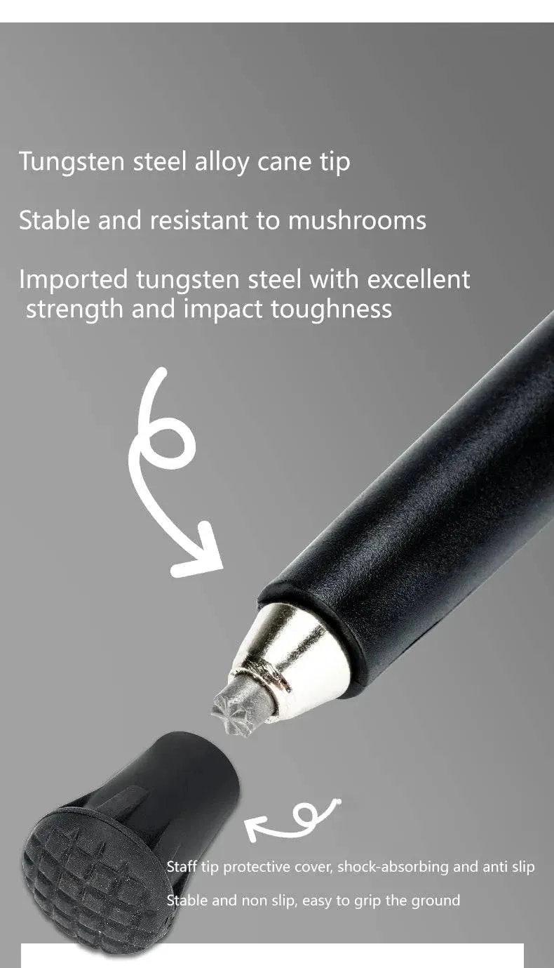 ALOCS  Hiking Staff 5-Section Folding Staff Stretchable Professional Outdoor Hiking Staff Hiking Equipment