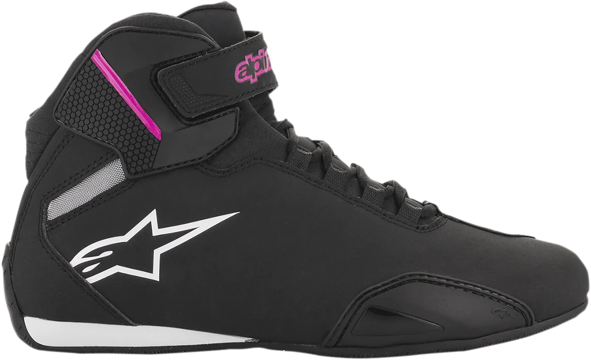 ALPINESTARS Women's Sektor Shoes - Black/Pink - US 7 251571910397