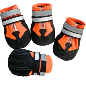 AquaGrip Frenchie Waterproof Shoes Stay Dry and Secure with Reflective Straps and Non-slip Sole