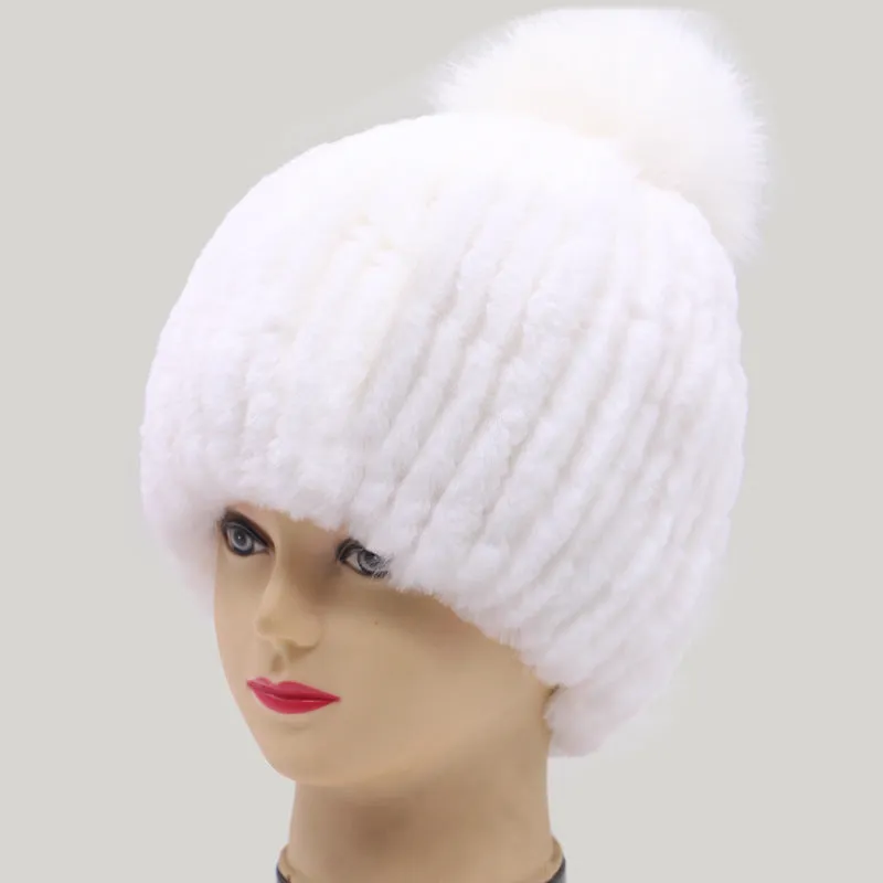 Autumn and Winter Otter Rabbit Fur Warm Ear Protection Fox Fur Rabbit Fur Hat