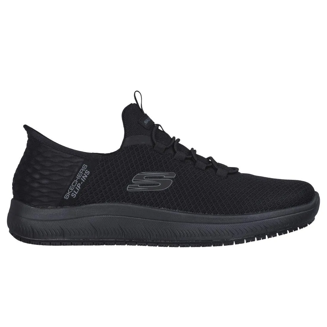 BA068-41 Skechers Mens Summit SR Sip Ons Black Size 41