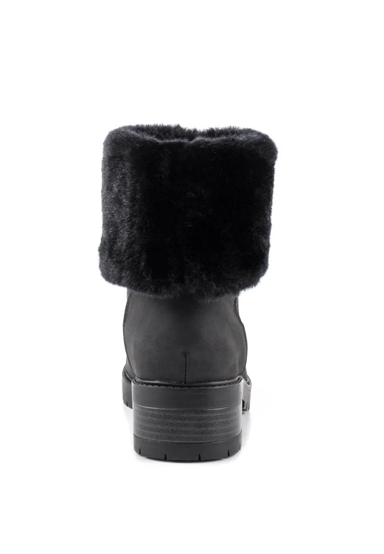 Black Fur Lining Boots