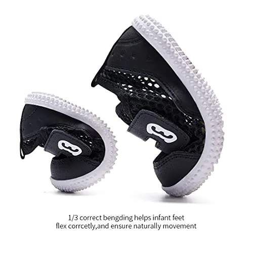 BMCiTYBM Baby Walking Shoes Infant Sneakers Girls Boys Mesh First Walkers Shoes 6 9 12 18 24 Months Black Size 12-18 Months Infant