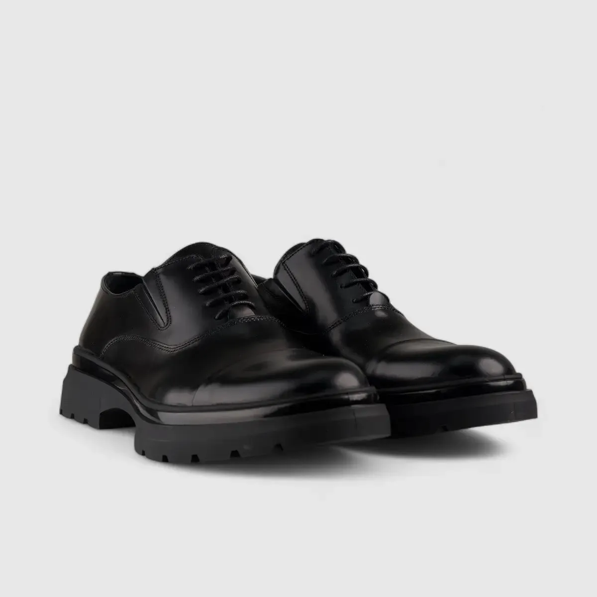 Bulletti Lace Up Chunky Sole Black 8316