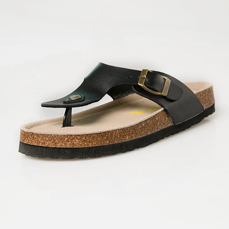 Chicvane Solid Color Beach Flat Sandals Flip Flops