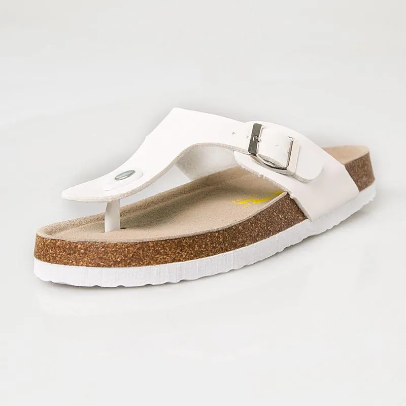 Chicvane Solid Color Beach Flat Sandals Flip Flops
