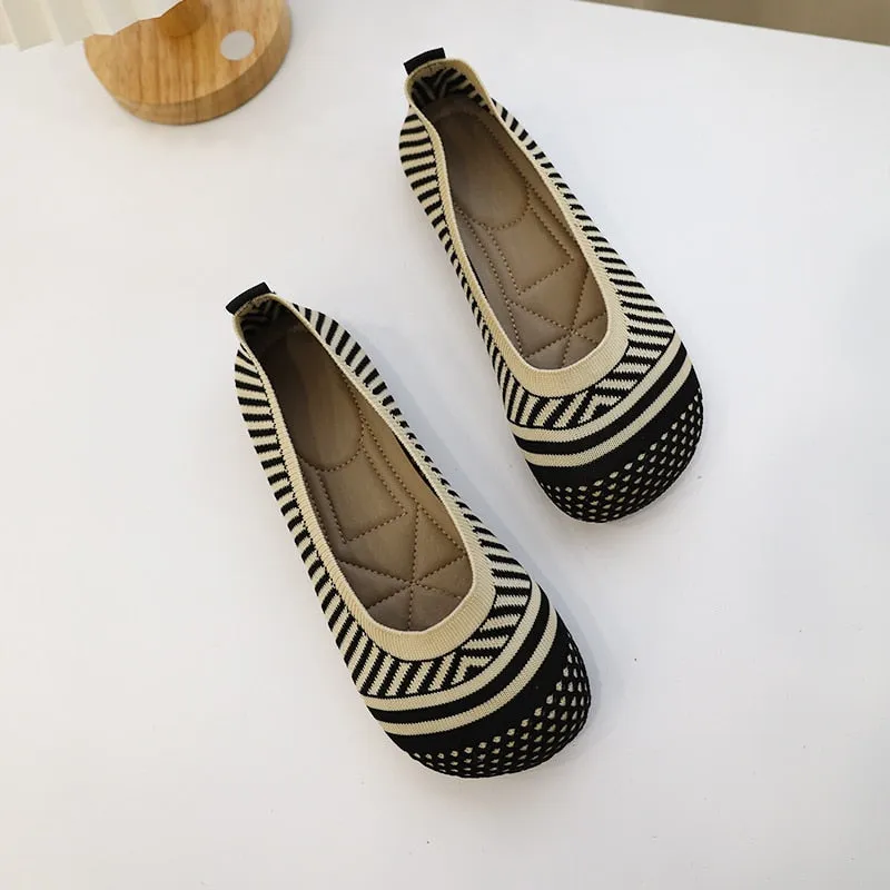 Cilool Weaving Breathable Loafers  Comfortable Walking Casual Flats Shoes WF10