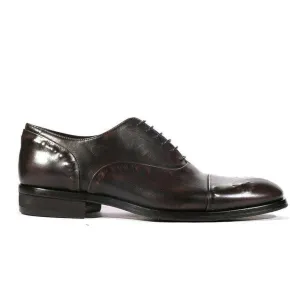 Corvari Men's Gioia Calf-Skin Black Oxfords (COR1011)