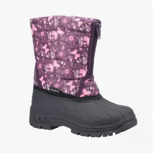 Cotswold ICEBERG BUTTERFLY Girls Wellington Boots Purple