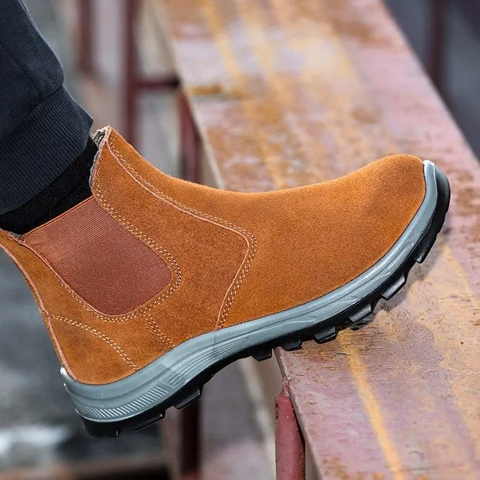 Cuzcare Men Boots Winter Keep Warm Fur Lined Orthopedic Shoes
