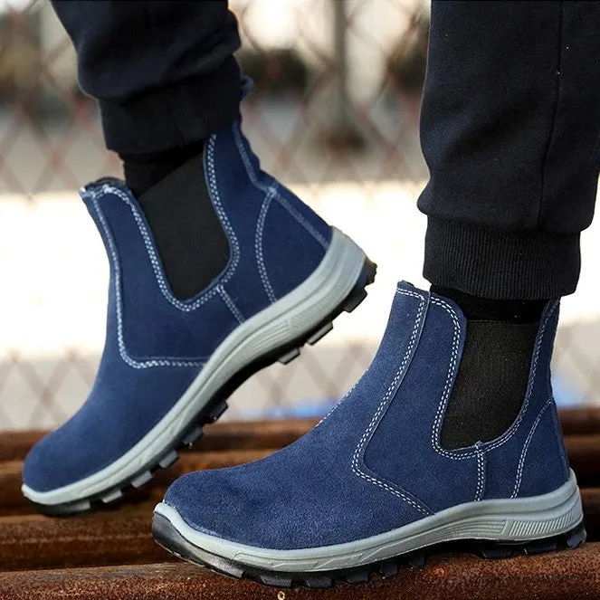 Cuzcare Men Boots Winter Keep Warm Fur Lined Orthopedic Shoes