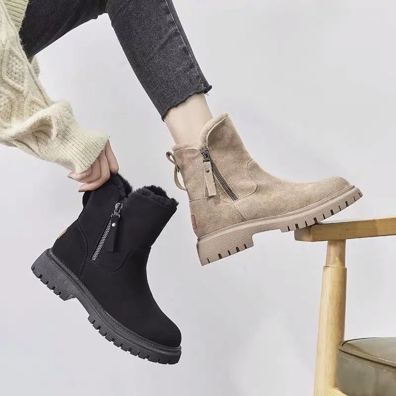 Cuzcare Orthopedic Snow Boots Women Warm Ankle Shoes