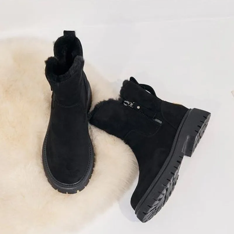 Cuzcare Orthopedic Snow Boots Women Warm Ankle Shoes