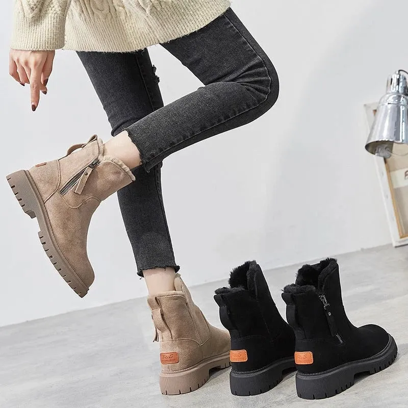 Cuzcare Orthopedic Snow Boots Women Warm Ankle Shoes