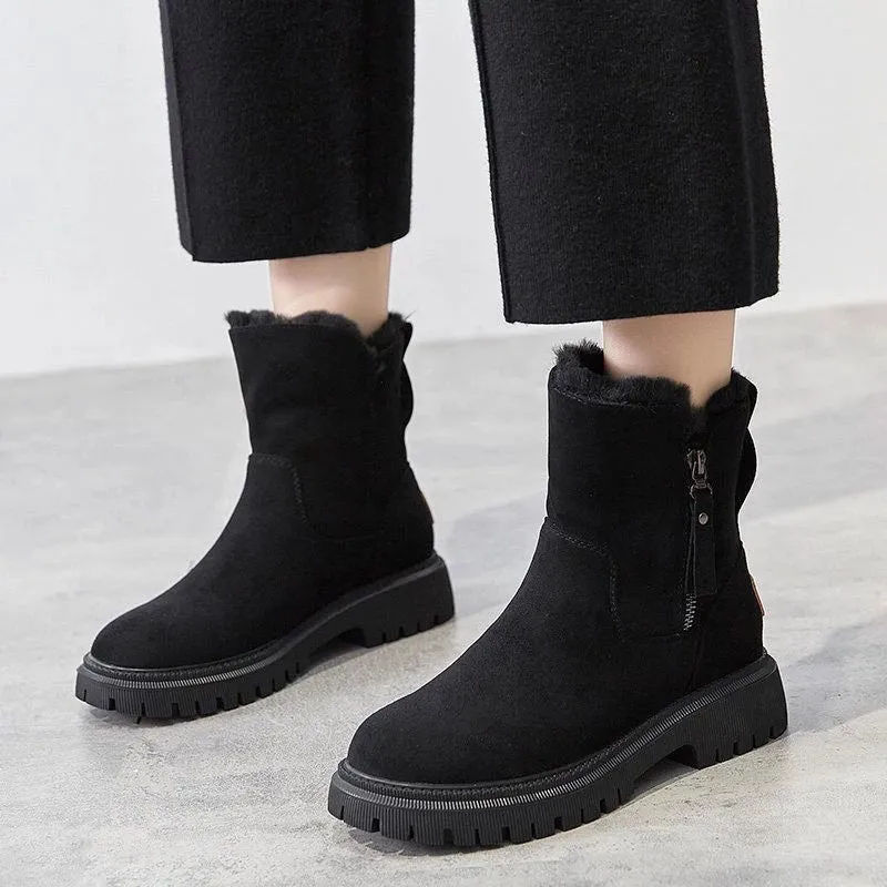 Cuzcare Orthopedic Snow Boots Women Warm Ankle Shoes