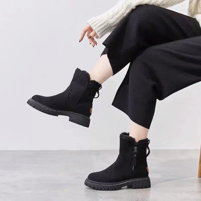 Cuzcare Orthopedic Snow Boots Women Warm Ankle Shoes