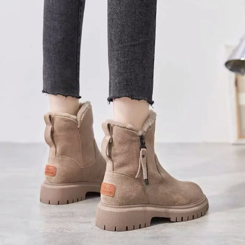 Cuzcare Orthopedic Snow Boots Women Warm Ankle Shoes