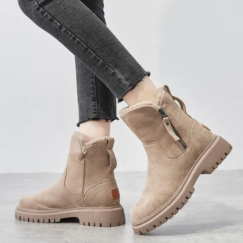 Cuzcare Orthopedic Snow Boots Women Warm Ankle Shoes