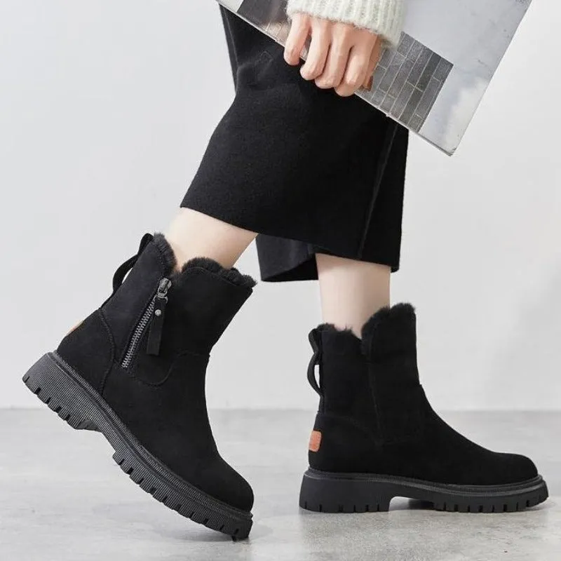 Cuzcare Orthopedic Snow Boots Women Warm Ankle Shoes
