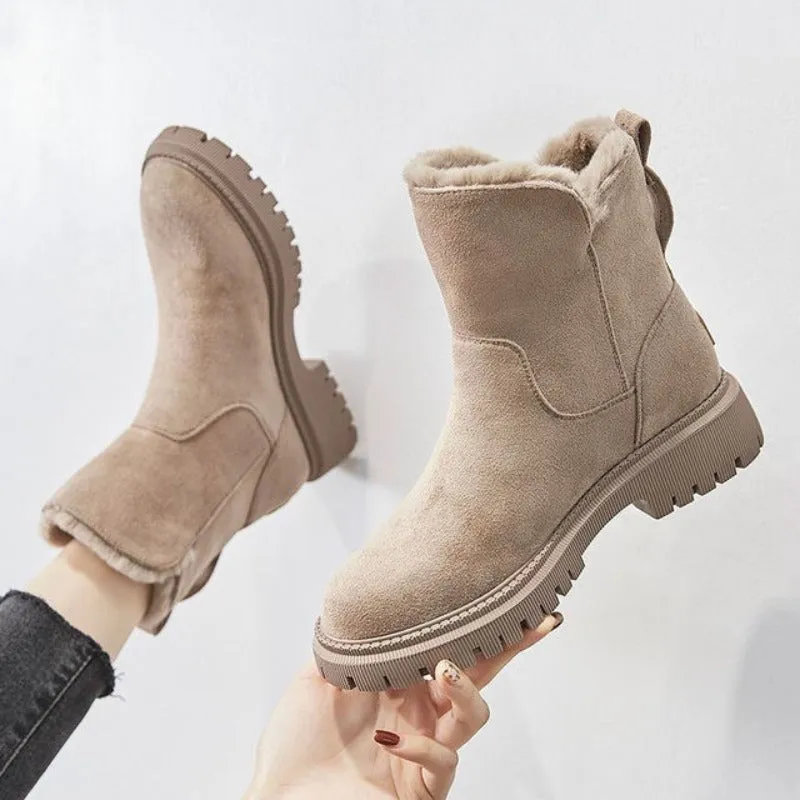Cuzcare Orthopedic Snow Boots Women Warm Ankle Shoes