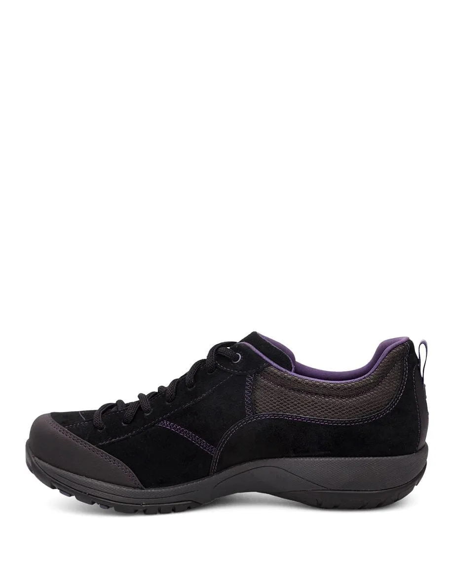 Dansko Women's Paisley Walking Shoes- Black Burnished Suede