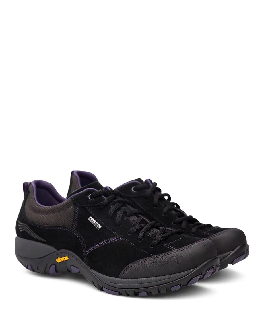 Dansko Women's Paisley Walking Shoes- Black Burnished Suede