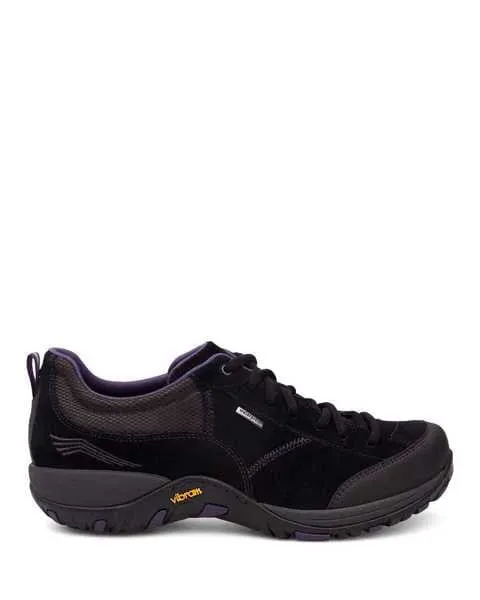 Dansko Women's Paisley Walking Shoes- Black Burnished Suede