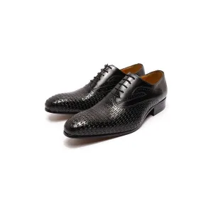 Ebonique Crocodile Pattern Oxfords