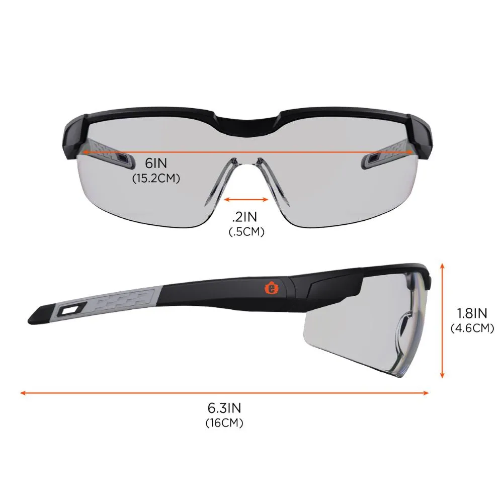 Ergodyne 50067 DELLENGER-AFS In/Outdoor Lens Matte Black Anti-Fog & Scratch-Resistant Glasses