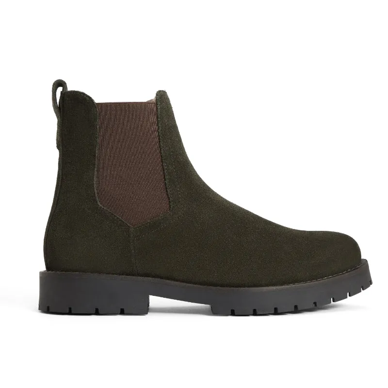 Fairfax & Favor Boudica Fur-Lined Ladies Suede Boot - Moss Green