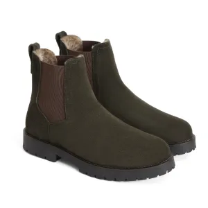 Fairfax & Favor Boudica Fur-Lined Ladies Suede Boot - Moss Green