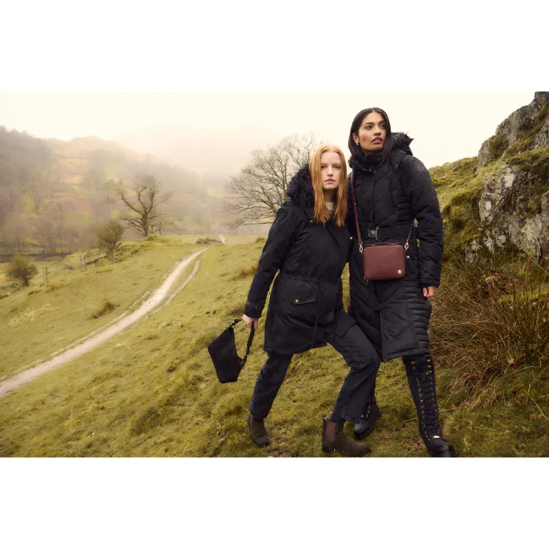 Fairfax & Favor Boudica Fur-Lined Ladies Suede Boot - Moss Green