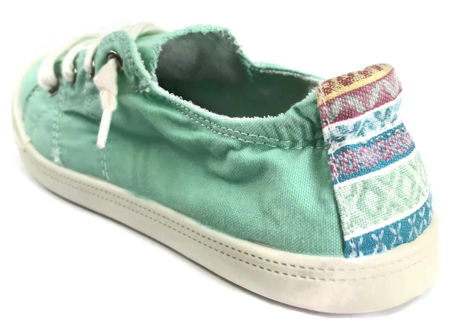 Forever Link Comfort-01 Turquoise Blue Classic Slip-On Comfort Fashion Sneakers