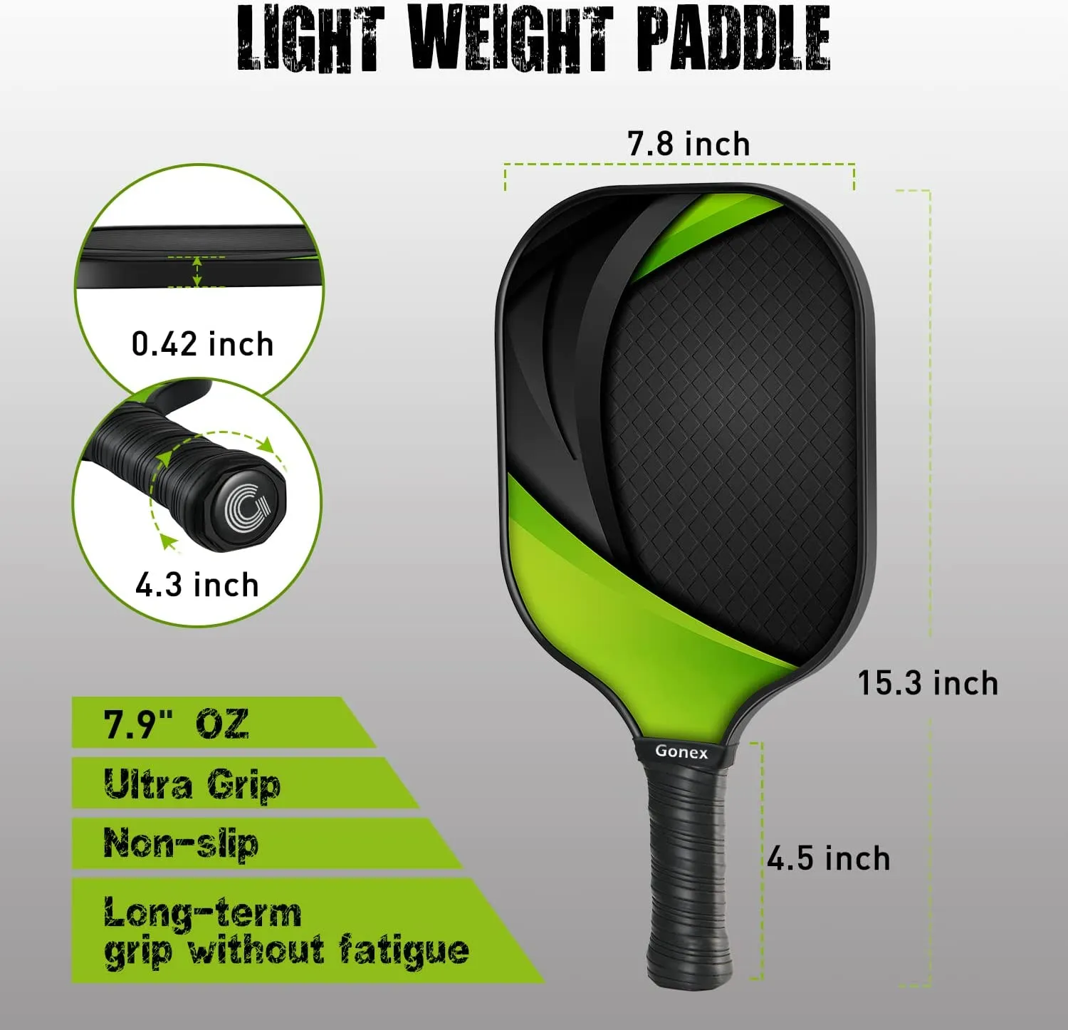Gonex Pickleball Rackets Set of 4
