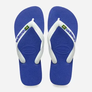 Havaianas Brasil Logo Flip Flops - Marine Blue