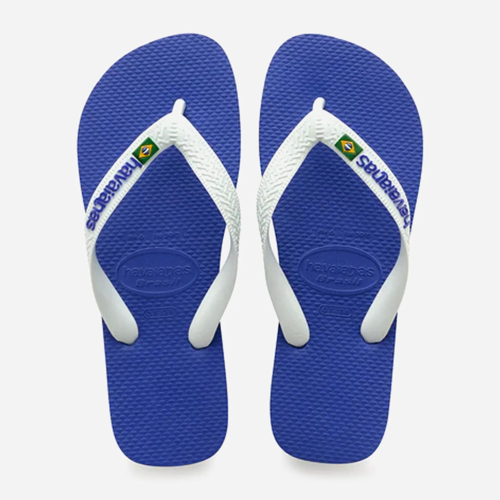Havaianas Brasil Logo Flip Flops - Marine Blue
