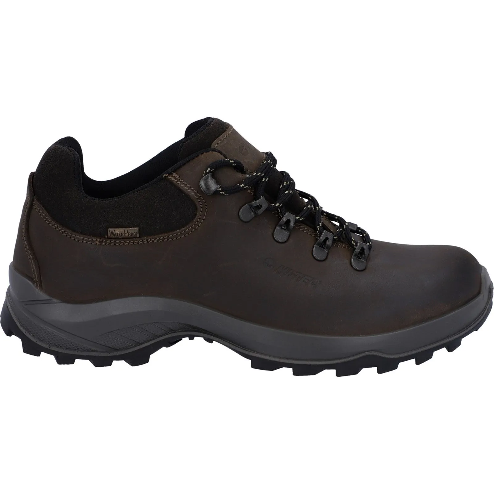Hi-Tec Mens Walk Lite Camino Ultra Leather Hiking Trainers - Brown
