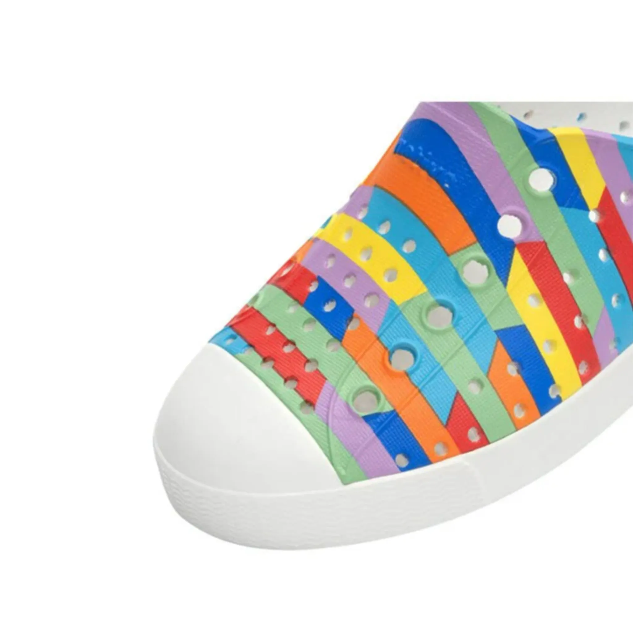 Jefferson Sugarlite Shell White / Rainbow Multi Stripes 2
