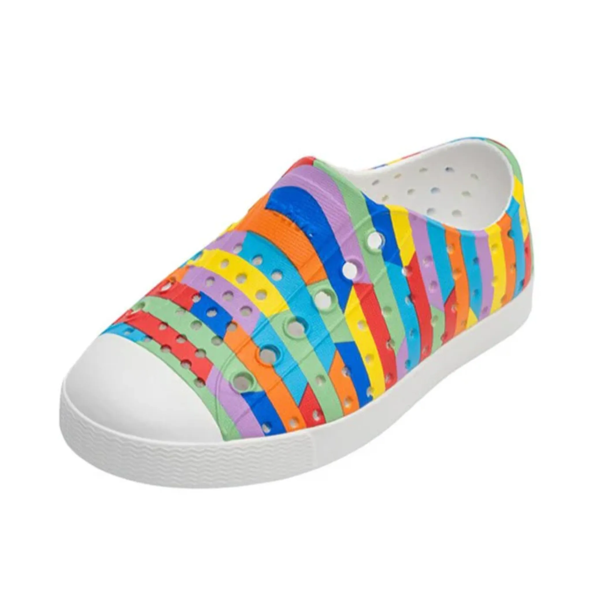 Jefferson Sugarlite Shell White / Rainbow Multi Stripes 2
