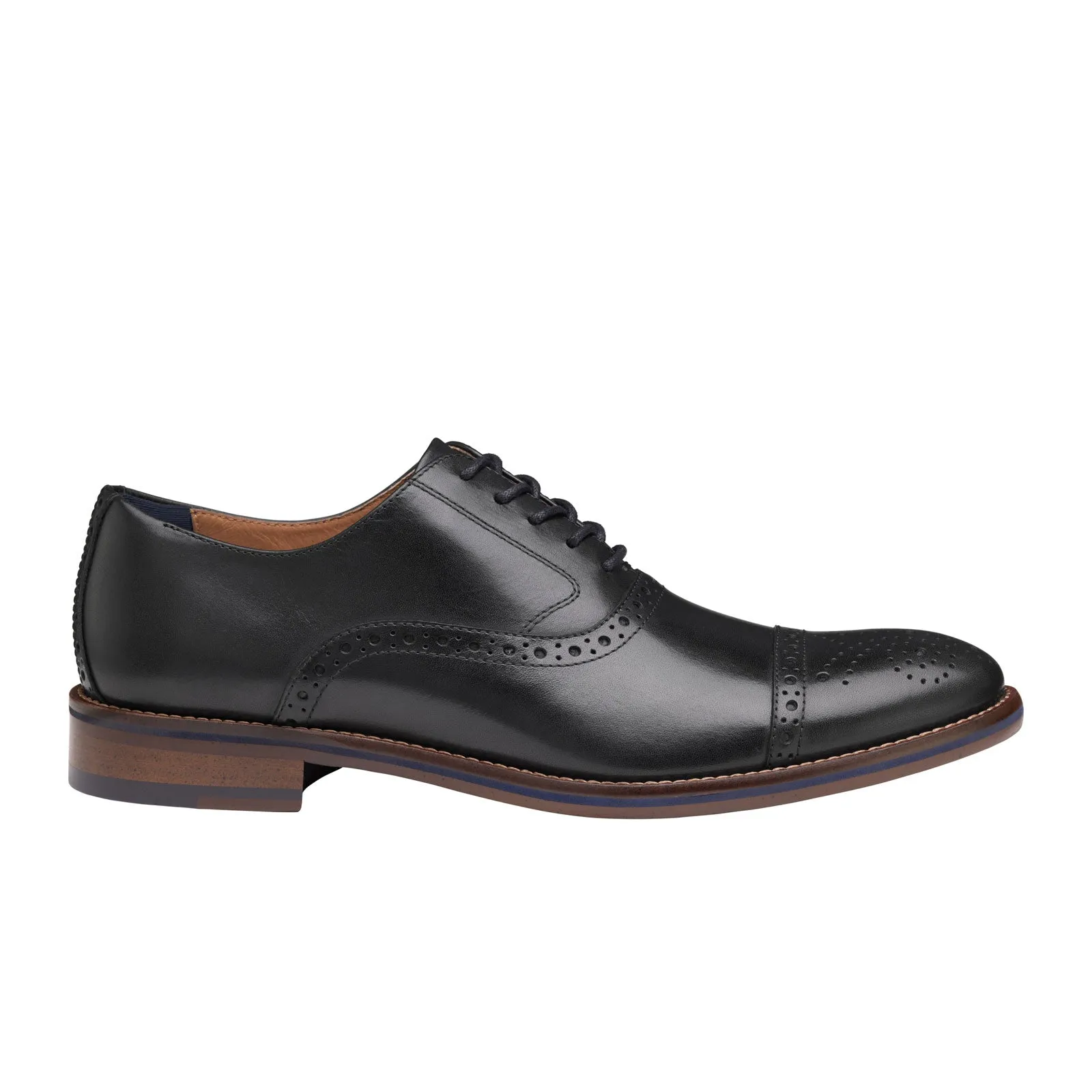 Johnston & Murphy Conard 2.0 Cap Toe Oxford (Men) - Black Full Grain
