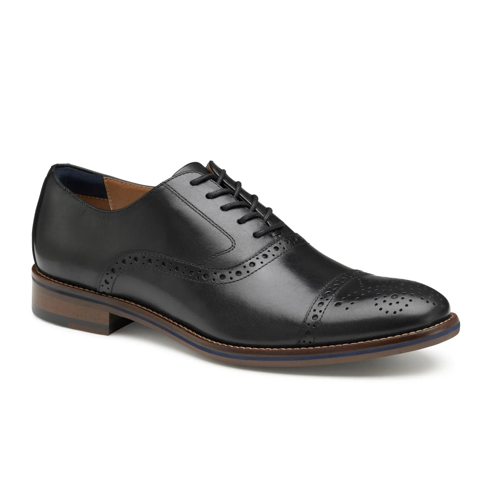 Johnston & Murphy Conard 2.0 Cap Toe Oxford (Men) - Black Full Grain