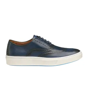 Johnston & Murphy Hollins Wingtip Oxford (Men) - Navy Full Grain