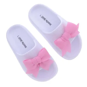 Kids Eloise Open Toe Sandal •  White