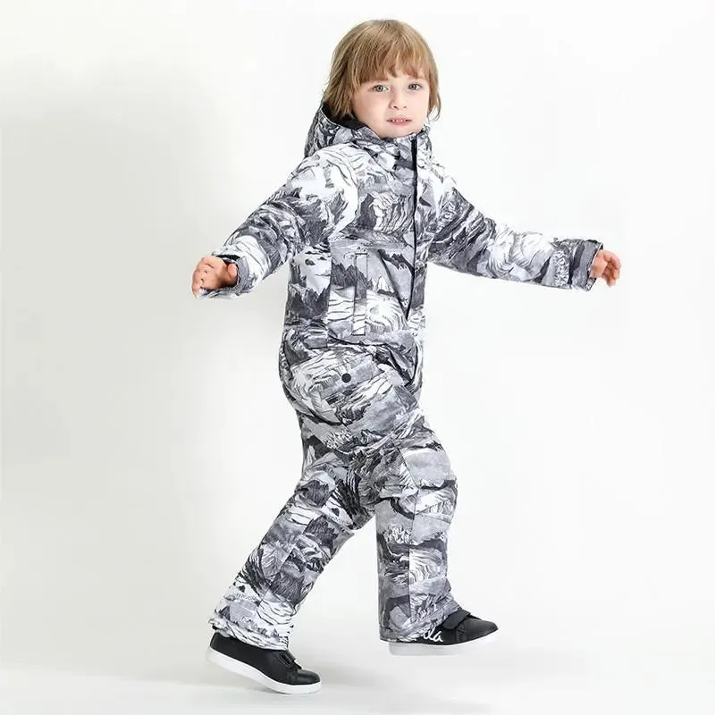 Kids One Piece Snow Suit for 3T-6T Toddler