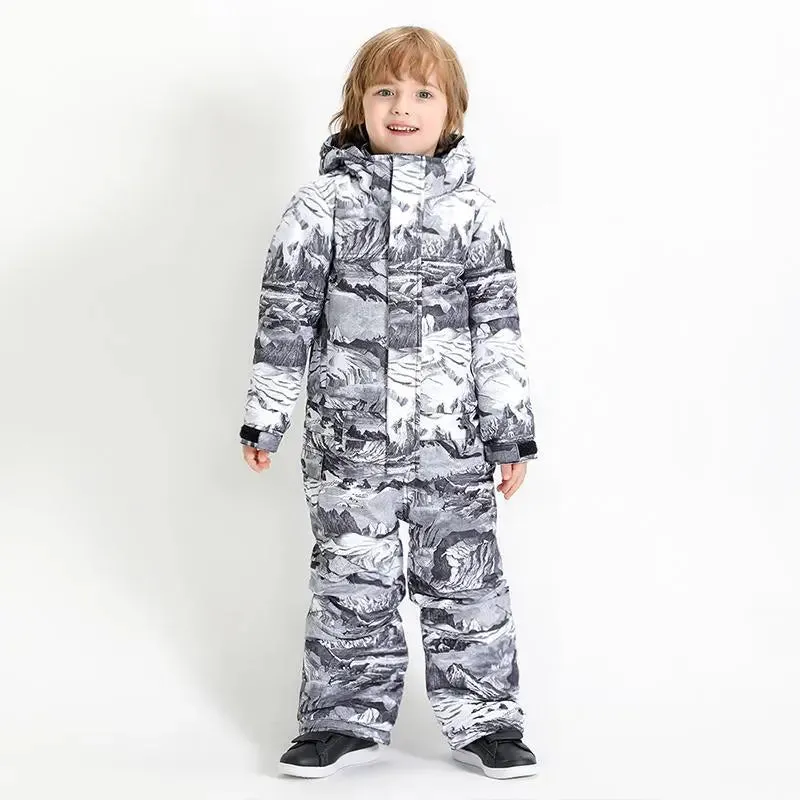 Kids One Piece Snow Suit for 3T-6T Toddler