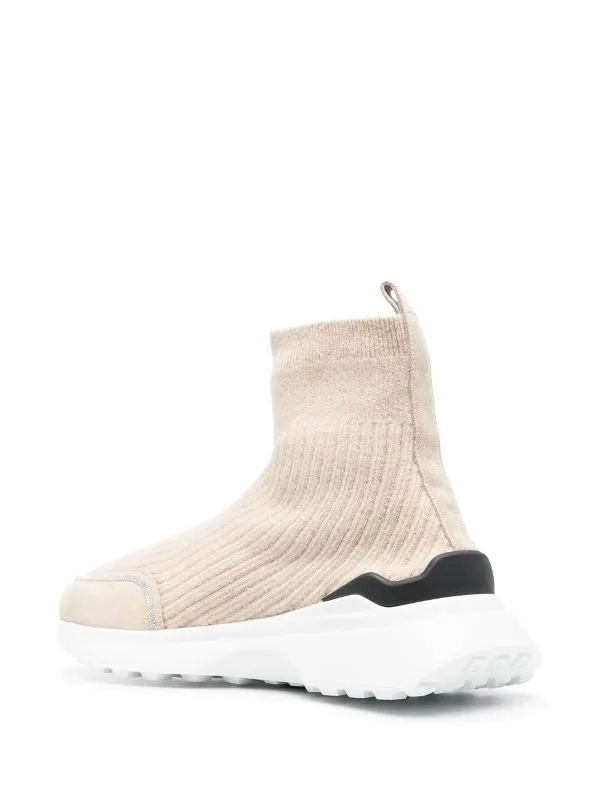 knit low-top sneakers
